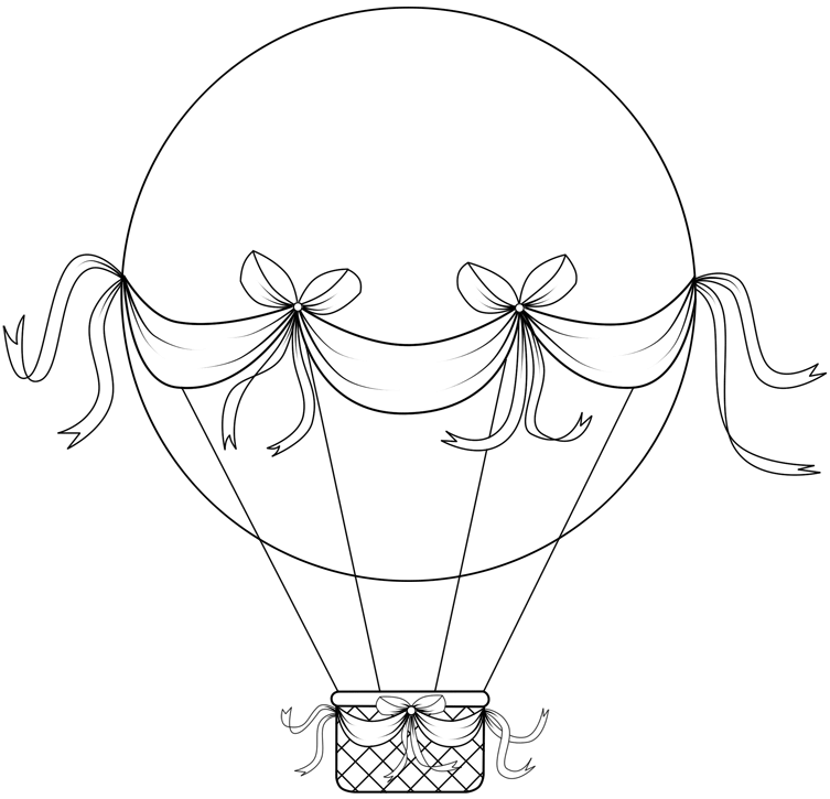 Plansa de colorat cu Balon Zburator 38 32